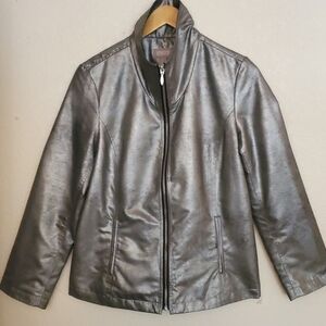 ⚪️BRUSHED SILVER JACKET/LIGHTWEIGHT   SIZE 1 (8)⚪️